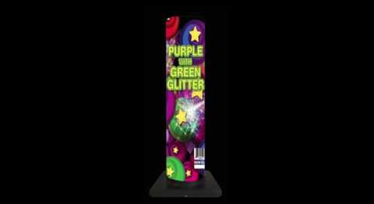 Purple W Green Glitter